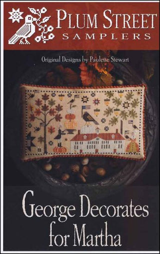 George Decorates For Martha Cross Stitch Pattern by Plum Street Samplers - Premium Pattern, Cross Stitch from Plum Street Samplers - Just $10! Shop now at Crossed Hearts Needlework & Design