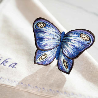stitched butterfly design embroidery