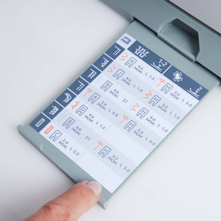 Grid of stitching guide on a white background