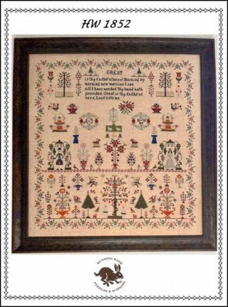 HW 1852 Cross Stitch Pattern by Running With Needles & Scissors - Premium Pattern, Cross Stitch from Running With Needles & Scissors - Just $28! Shop now at Crossed Hearts Needlework & Design