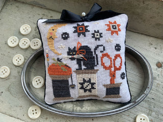 Halloween Spools Pinkeep | Cross Stitch Pattern by Stiches by Ethel