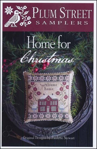 Home For Christmas Cross Stitch Pattern by Plum Street Samplers - Premium Pattern, Cross Stitch from Plum Street Samplers - Just $10! Shop now at Crossed Hearts Needlework & Design