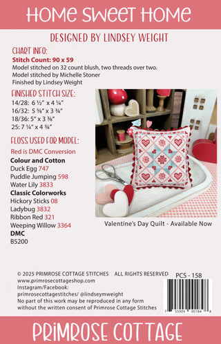 Home Sweet Home Cross Stitch Pattern by Primrose Cottage Stitches 