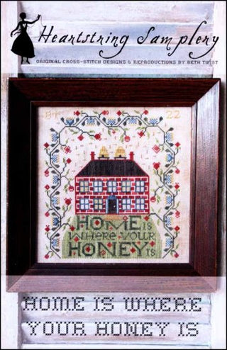 Home Is Where Your Honey Is Cross Stitch Pattern by Heartstring Samplery *NEW* - Premium Pattern, Cross Stitch from Heartstring Samplery - Just $12! Shop now at Crossed Hearts Needlework & Design