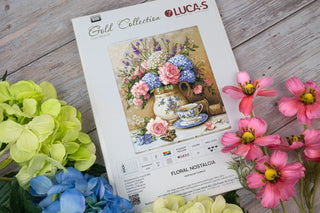Floral Nostalgia Still Life Counted Cross Stitch Kit by Luca-S B725L