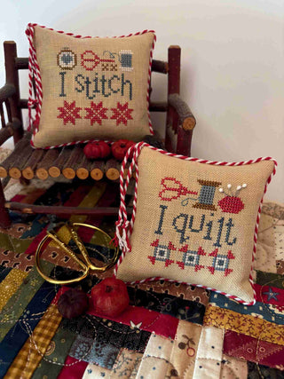 I Stitch - I Quilt Cross Stitch Pattern by Darlene D'Eon Designs