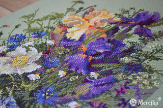 Irises & Wildflowers Needlecraft Kit by Merejka - Premium Needlecraft Kit from Merejka - Just $55.80! Shop now at Crossed Hearts Needlework & Design