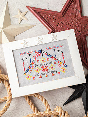 Just CrossStitch Magazine: 2025 Summer Edition. Honors
Design by Kristi Bernstein of Salty Stitcher Designs
Proudly created by a Coast Guard captain, this design honors the red, white and blue while celebrating the valor of those who defend the nation.