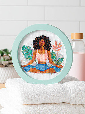 Just CrossStitch Magazine: 2025 Summer Edition. Take a Moment
Original artwork by Lucy Laux Designs, adapted for cross stitch
As with yoga, find peaceful strength, mindfulness and the relaxing benefits of connecting with the present moment when you stitch this beautiful scene.