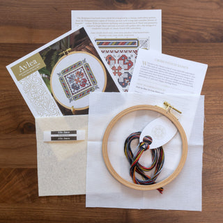 Kalamata Courtyard cross stitch hoop kit