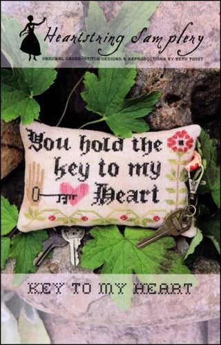 Key To My Heart Cross Stitch Pattern by Heartstring Samplery - Premium Pattern, Cross Stitch from Heartstring Samplery - Just $10! Shop now at Crossed Hearts Needlework & Design