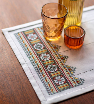 Kyivan Stars cross stitch folk embroidery kit