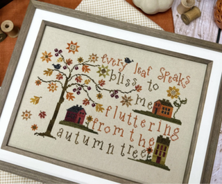 Image of Leaves of Autumn Cross Stitch Pattern by Primrose Cottage Stitches 
