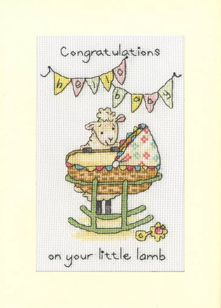 Little Lamb Greeting Card Counted Cross Stitch Kit by Bothy Threads XGC67