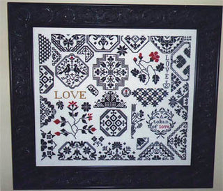 Love: Quaker Style Cross Stitch Pattern by AuryTM - Premium Pattern, Cross Stitch from AuryTM - Just $17! Shop now at Crossed Hearts Needlework & Design