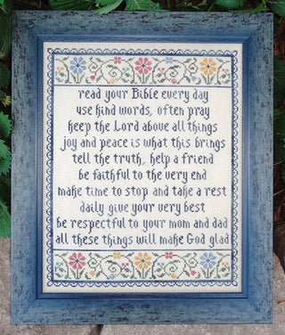 Words of Wisdom Cross Stitch Pattern and Kit for My Big Toe Designs - Premium Cross Stitch Kits from Crossed Hearts Needlework & Design - Just $32.30! Shop now at Crossed Hearts Needlework & Design