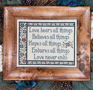 Love Never Ends | Cross Stitch Pattern by My Big Toe Designs