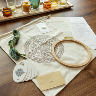 Avlea Folk Embroidery workbag--Myra Medallion