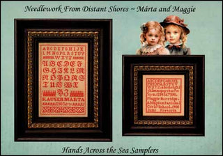 Marta and Maggie Cross Stitch Pattern by Hands Across the Sea - Premium Pattern, Cross Stitch from Hands Across the Sea Samplers - Just $34.72! Shop now at Crossed Hearts Needlework & Design