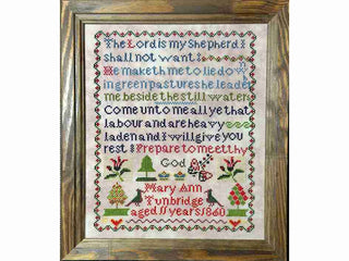 Mary Ann Tunbridge 1860 Cross Stitch Pattern by SamBrie Stitches Design a Needlework Marketplace Exclusive
