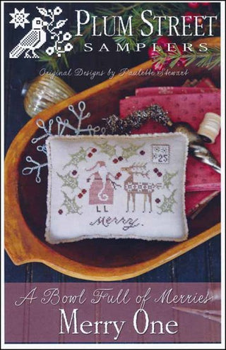Merry One Cross Stitch Pattern by Plum Street Samplers - Premium Pattern, Cross Stitch from Plum Street Samplers - Just $10! Shop now at Crossed Hearts Needlework & Design