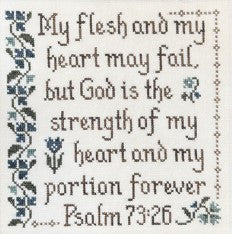 My Strength and Portion Cross Stitch Pattern by My Big Toe Designs - Premium Patterns, Cross Stitch from My Big Toe Designs™ - Just $8! Shop now at Crossed Hearts Needlework & Design