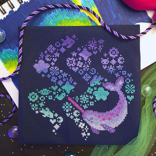Candypop Narwhal | Cross Stitch Pattern by BAD Stitch