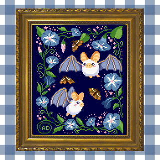 Ghost Bat Sampler | Cross Stitch Pattern by BAD Stitch