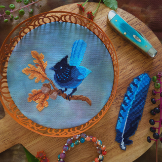 Steller's Jay | Cross Stitch Pattern by BAD Stitch