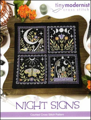 Night Signs Cross Stitch Pattern - Premium Pattern, Cross Stitch from Tiny Modernist - Just $12! Shop now at Crossed Hearts Needlework & Design