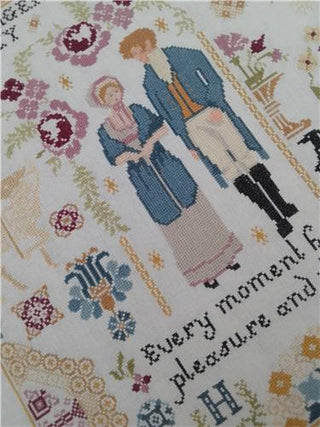 Image of Northanger Abbey Quaker: Jane Austen Literature Series Cross Stitch Pattern by Twin Peak Primitives