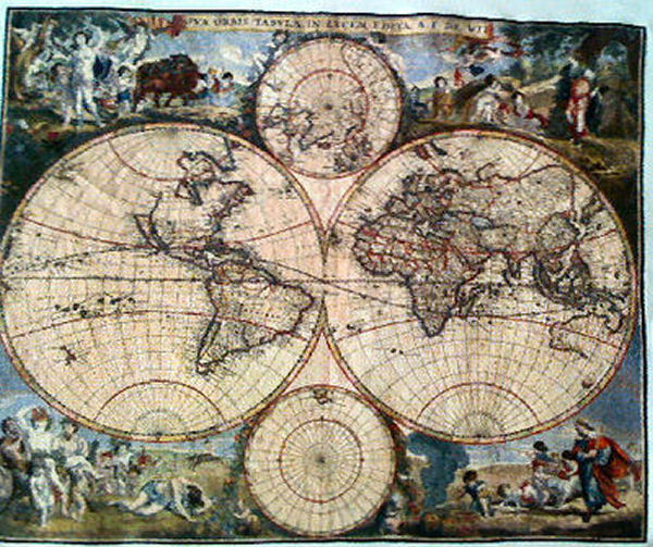 Old World Map Cross Stitch Pattern and Kit for Heaven and Earth Design ...