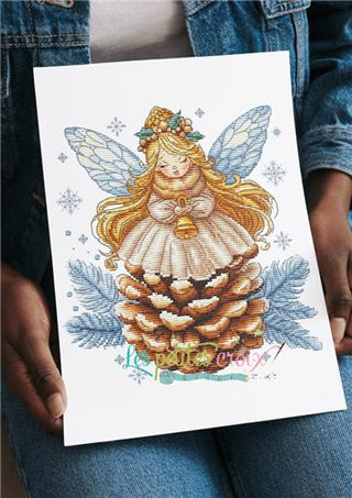 Pine Cone Angel Cross Stitch Pattern by Les Petites Croix de Lucie - Premium Pattern, Cross Stitch from Les Petites Croix de Lucie - Just $17.60! Shop now at Crossed Hearts Needlework & Design