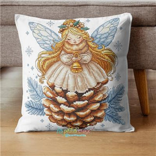 Pine Cone Angel Cross Stitch Pattern by Les Petites Croix de Lucie - Premium Pattern, Cross Stitch from Les Petites Croix de Lucie - Just $17.60! Shop now at Crossed Hearts Needlework & Design