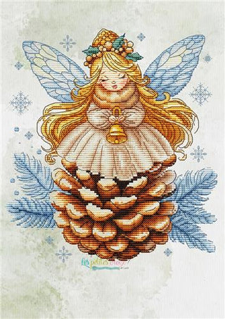 Pine Cone Angel Cross Stitch Pattern by Les Petites Croix de Lucie - Premium Pattern, Cross Stitch from Les Petites Croix de Lucie - Just $17.60! Shop now at Crossed Hearts Needlework & Design