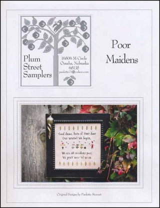 Poor Maidens Cross Stitch Pattern by Plum Street Samplers - Premium Pattern, Cross Stitch from Plum Street Samplers - Just $12! Shop now at Crossed Hearts Needlework & Design