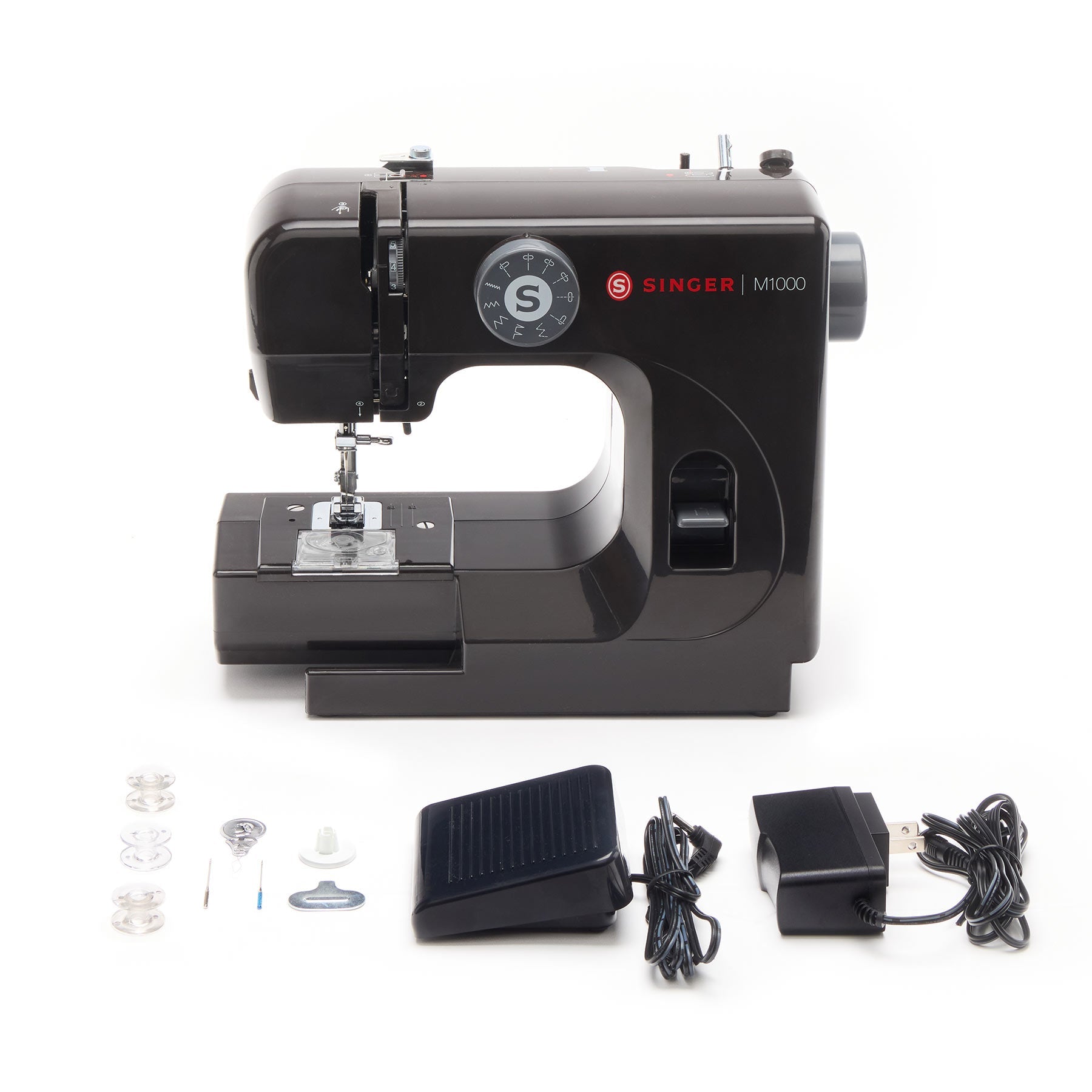 SINGER® M1000 Portable Mending Machine – Lightweight & Easy to Use – Crossed Hearts Needlework & Design