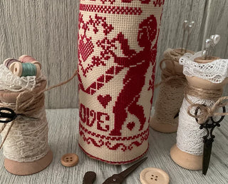 Projection Of Love 2025 Cross Stitch Pattern by Twin Peak Primitives - Premium Pattern, Cross Stitch from Twin Peak Primitives - Just $21! Shop now at Crossed Hearts Needlework & Design