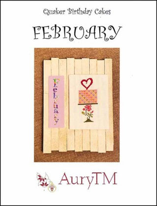 Quaker Birthday Cakes: February Cross Stitch Pattern by AuryTM - Premium Pattern, Cross Stitch from AuryTM - Just $10! Shop now at Crossed Hearts Needlework & Design