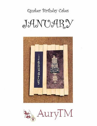Quaker Birthday Cakes: January Cross Stitch Pattern by AuryTM - Premium Pattern, Cross Stitch from AuryTM - Just $10! Shop now at Crossed Hearts Needlework & Design