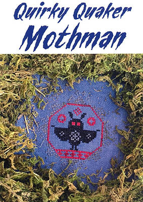 Quirky Quaker Mothman Cross Stitch Pattern by Darling & Whimsy Designs - Premium Pattern, Cross Stitch from Darling & Whimsy Designs - Just $6! Shop now at Crossed Hearts Needlework & Design