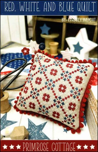 Red, White and Blue Quilt Cross Stitch Pattern by Primrose Cottage Stitches