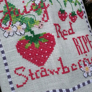 Red and Ripe Cross Stitch Pattern from The Strawberry Cottage Collection by Luhu Stitches 