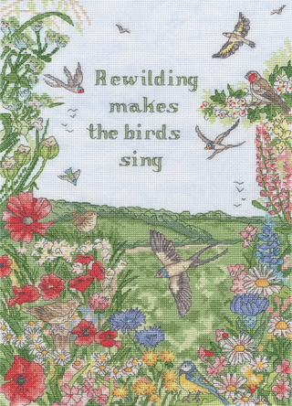 Rewild and Sing Counted Cross Stitch Kit by Bothy Threads XAL17