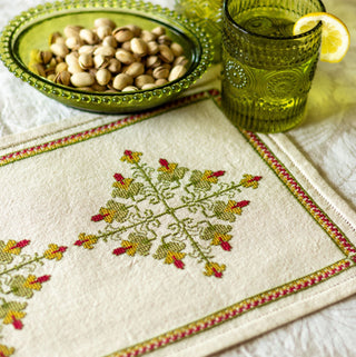 Rhodora cross stitch folk embroidery kit
