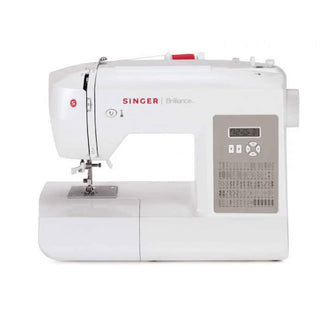 Singer sewing machine on a white background