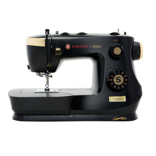 SINGER® HD500 Classic Black Sewing Machine – front view