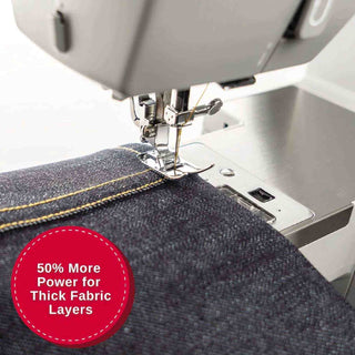 6700C - sewing denim fabric close-up