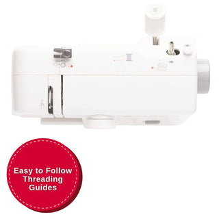 Singer M1000 – top view with spool and bobbin