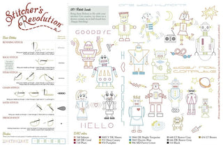 SR1 Robots Invade – Stitcher’s Revolution®  Hand Stitch Embroidery Transfer Pattern